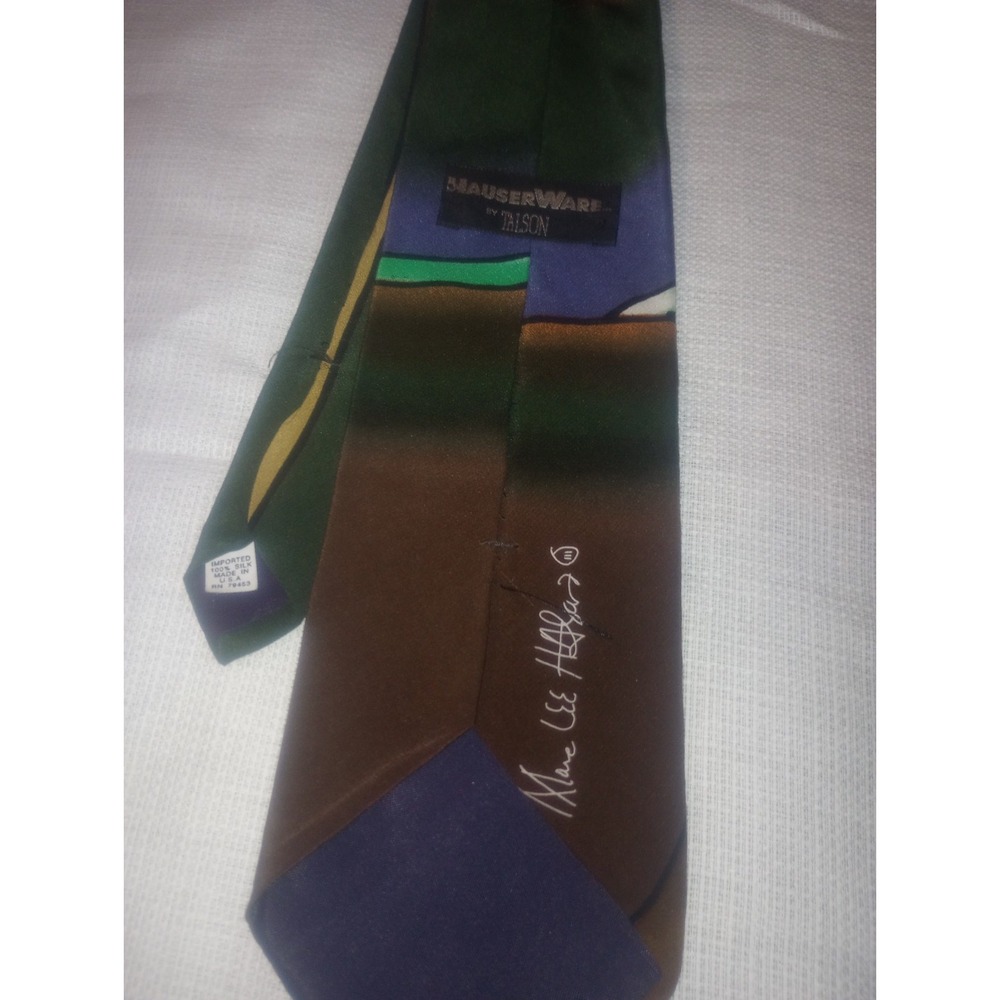 Hauserware Signed Giraffe Silk USA Neck‎ Tie Multicolor - Picture 4 of 4